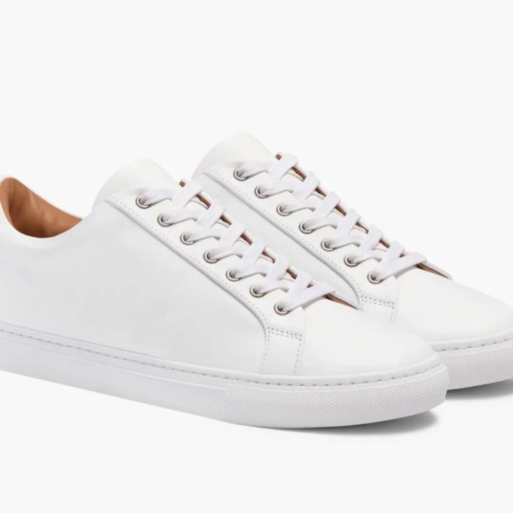 French Connection Leather white sneaker